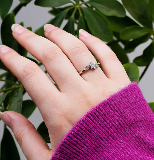 Bloom Cluster Silver Ring