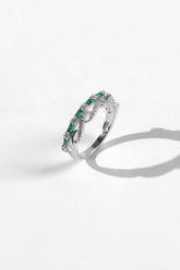 Emerald Twist Ring