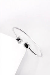Black Zircon Glow Open Bangle