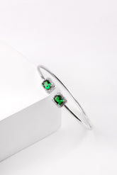Emerald Glow Open Bangle