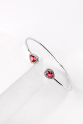 Ruby Teardrop Open Bangle
