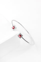 Ruby Square Open Bangle