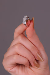 Crystal Wave Band Ring