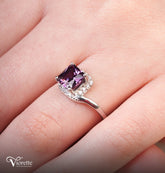 Purple stone Silver Ring