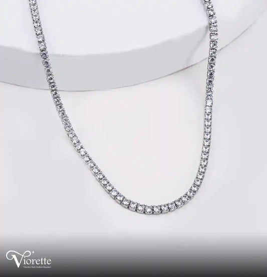 2mm Silver Tennis Necklace