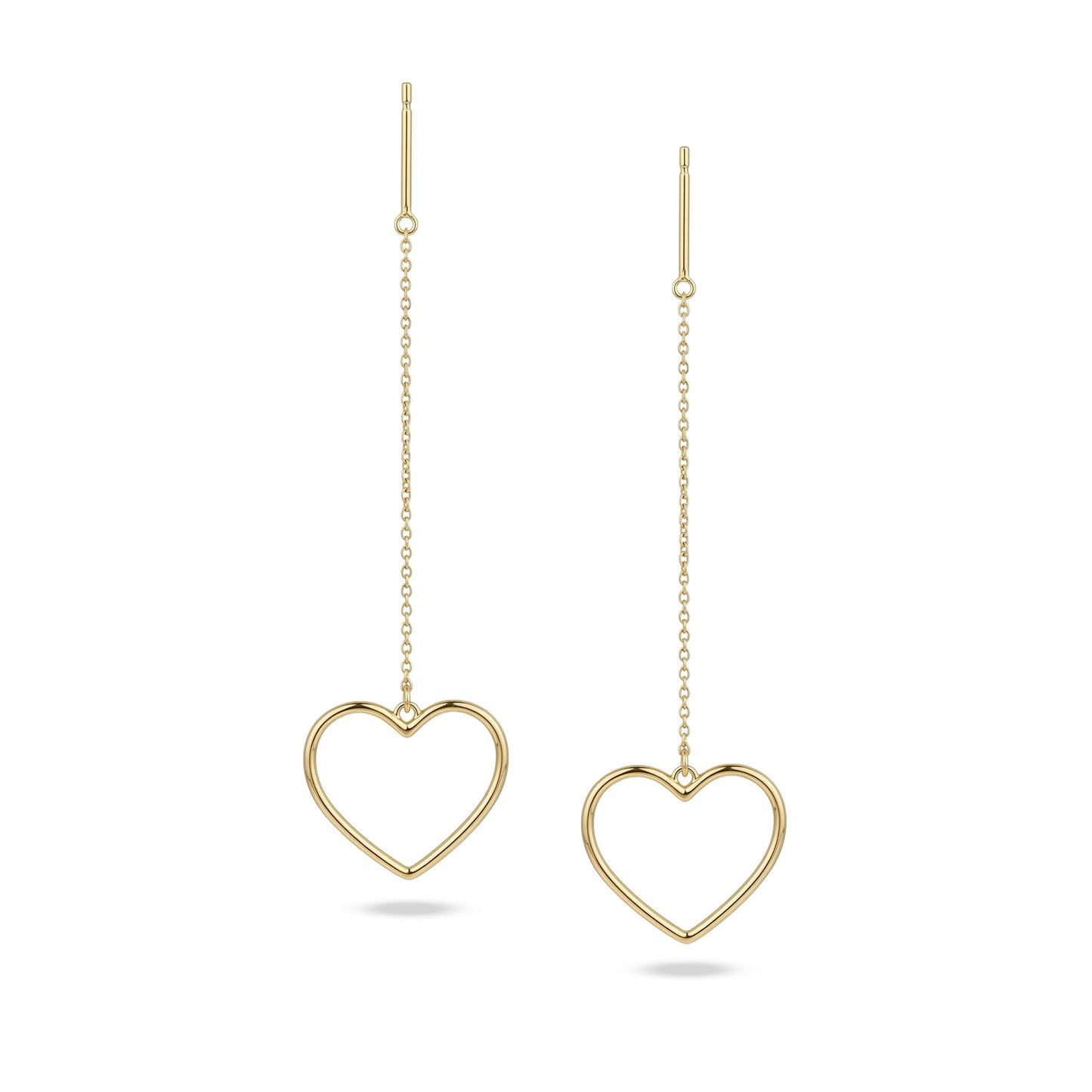 Gilded Eternal Heart Drop Earrings