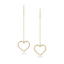Gilded Eternal Heart Drop Earrings