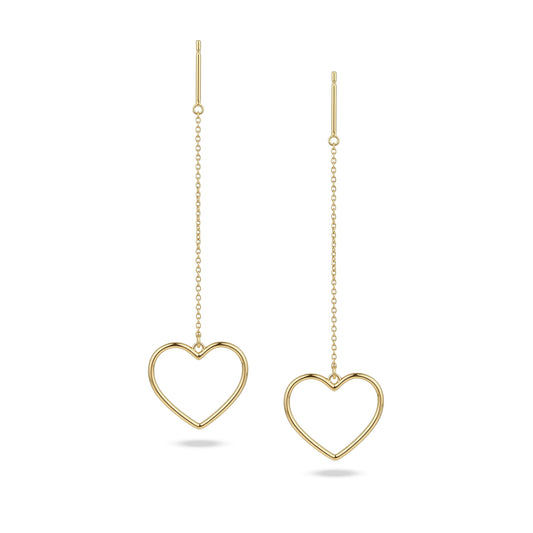 Gilded Eternal Heart Drop Earrings
