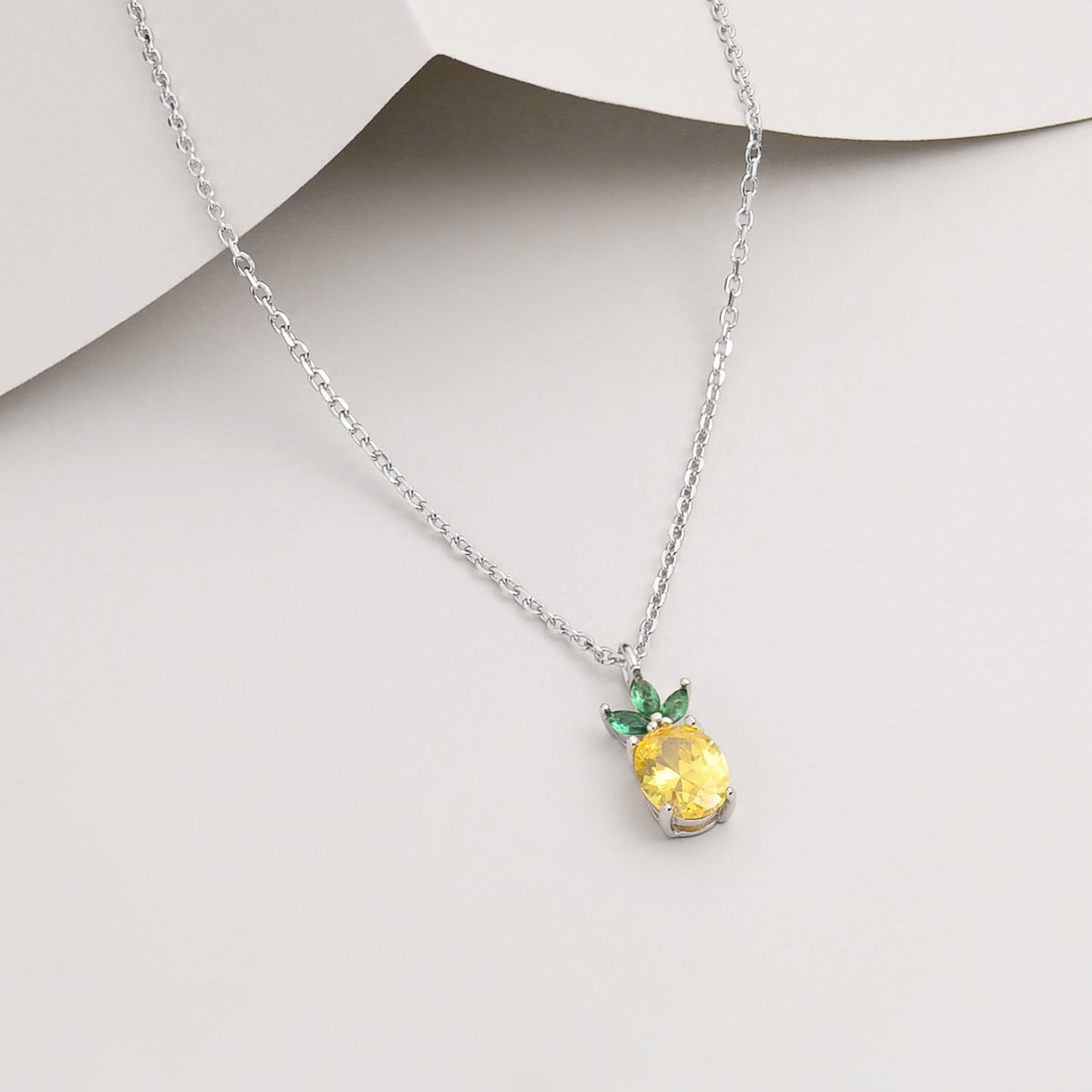 Viorette Soleil necklace in 925 sterling silver with a pineapple pendant