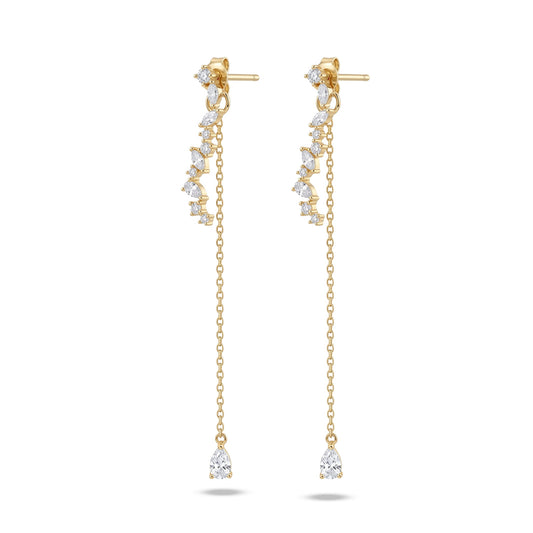 Gilded Constellation Drop Earrings