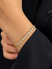 Gilded Radiant Row Double-Strand Bracelet