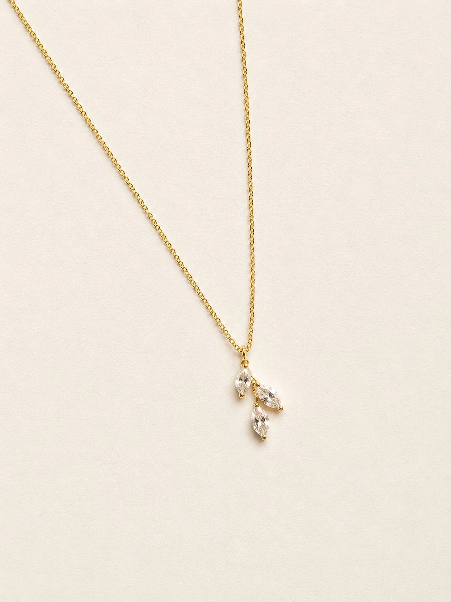 Dainty Leaf Gold-Plated Silver Necklace