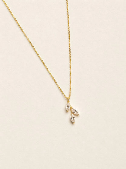 Dainty Leaf Gold-Plated Silver Necklace