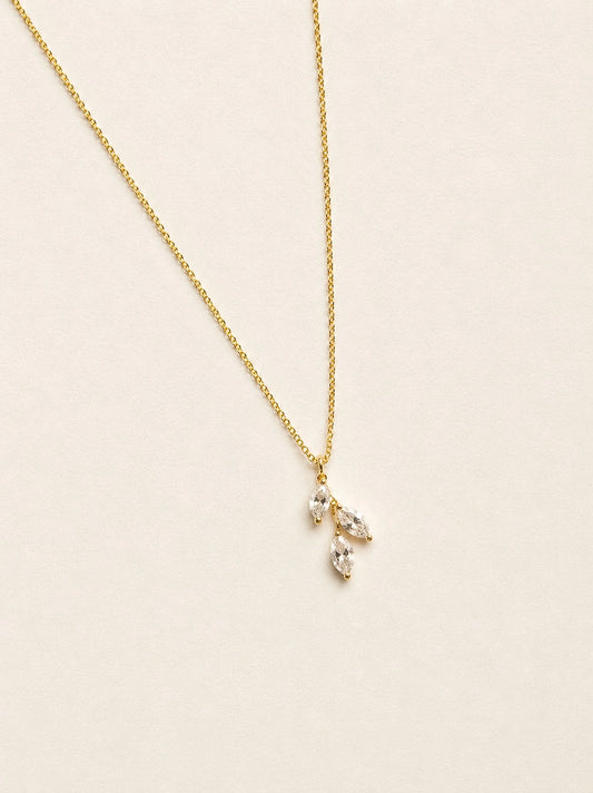 Dainty Leaf Gold-Plated Silver Necklace
