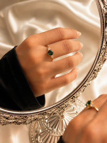 Majestic Emerald Trinity Ring