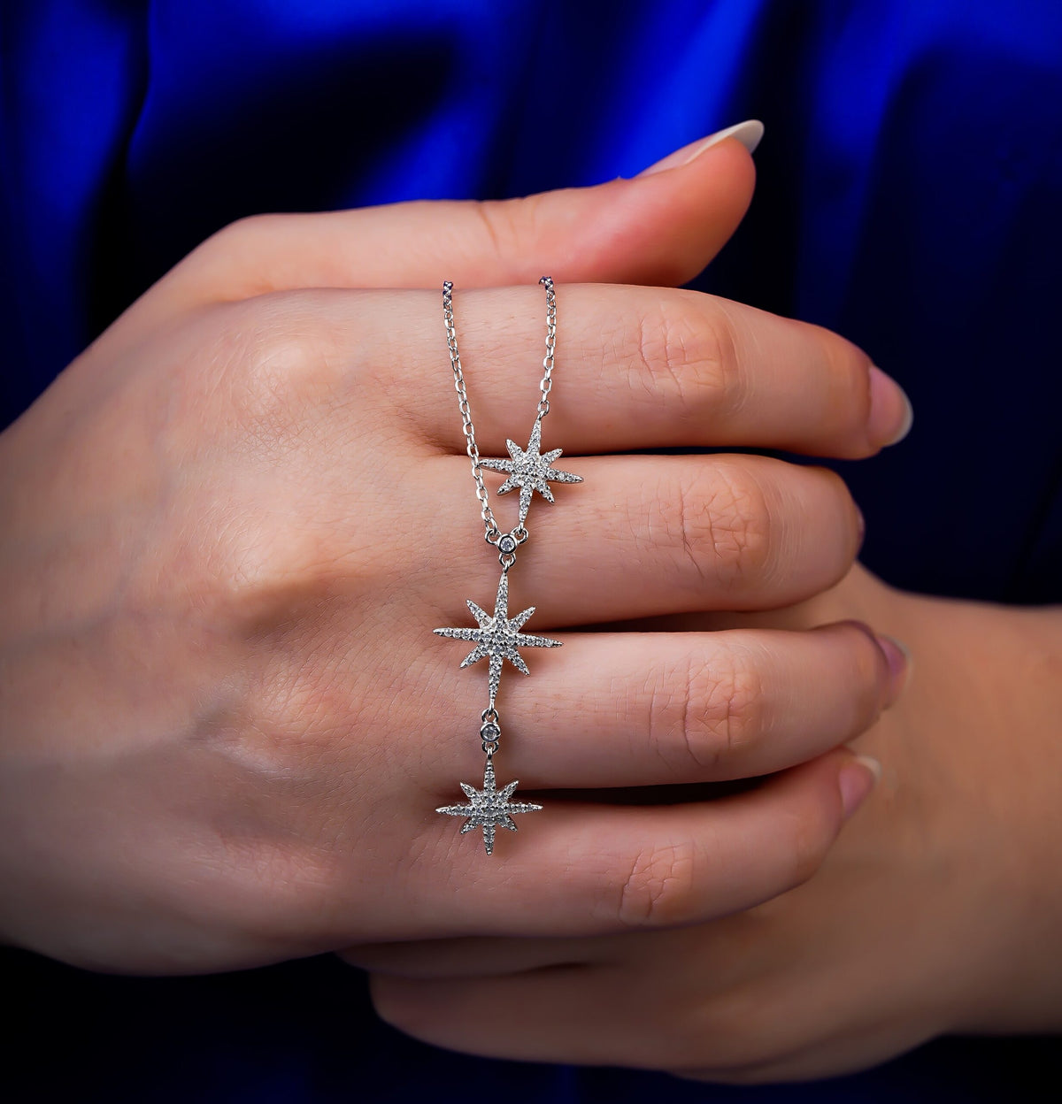 Celestial Star Cascade Necklace