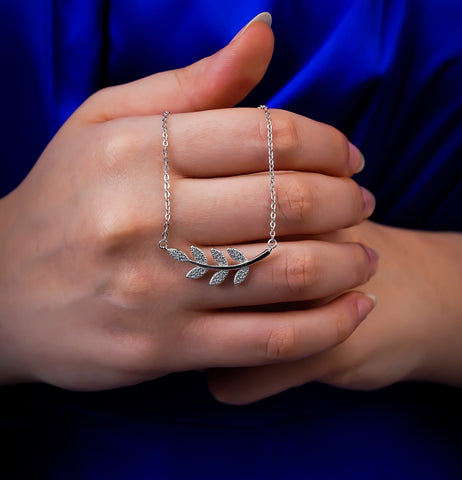 Silver Leaf Vine Necklace