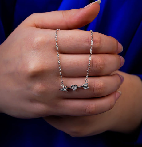 Cupid’s Arrow Heart Necklace