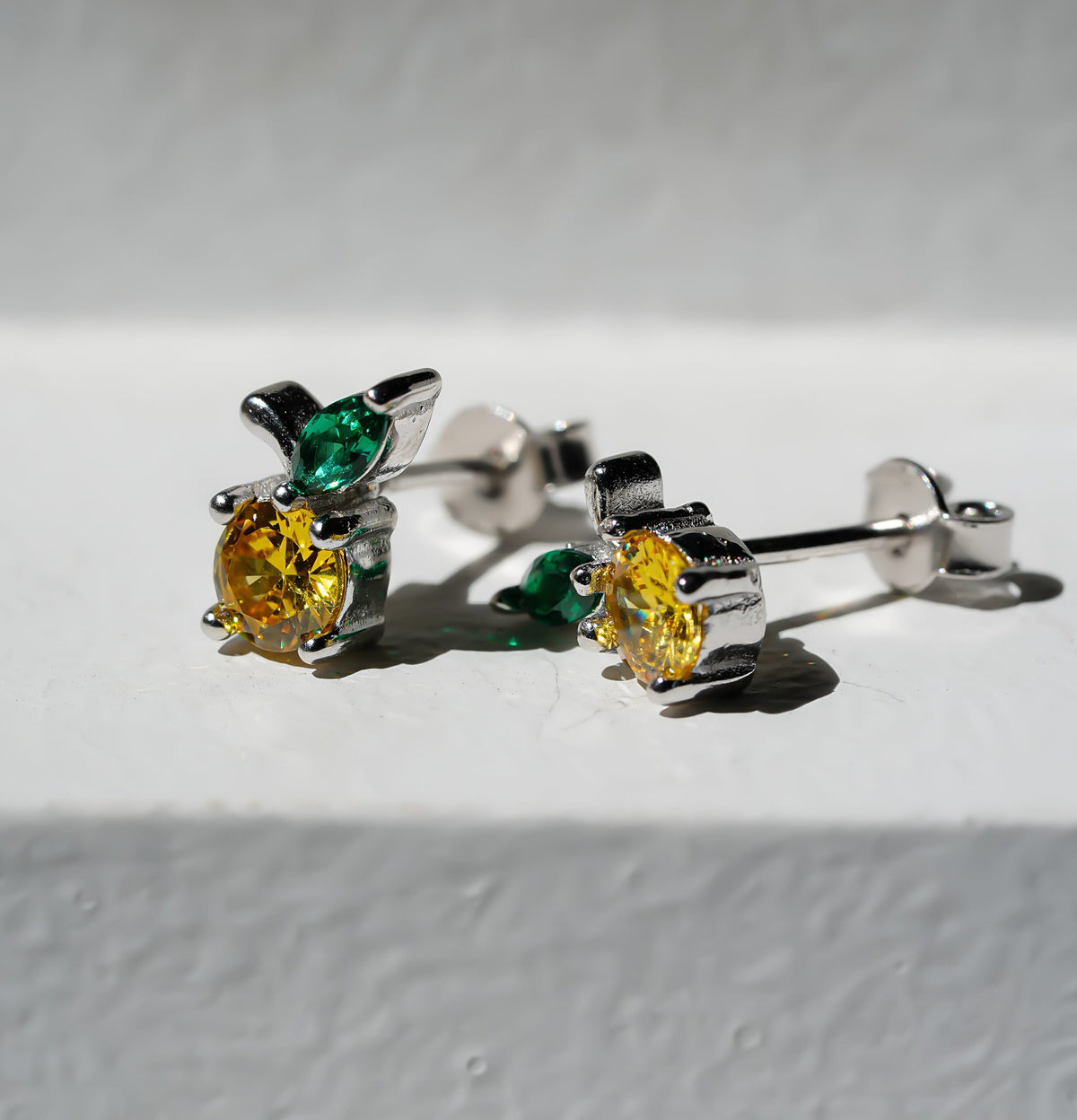 Golden Leaf Stud Earrings