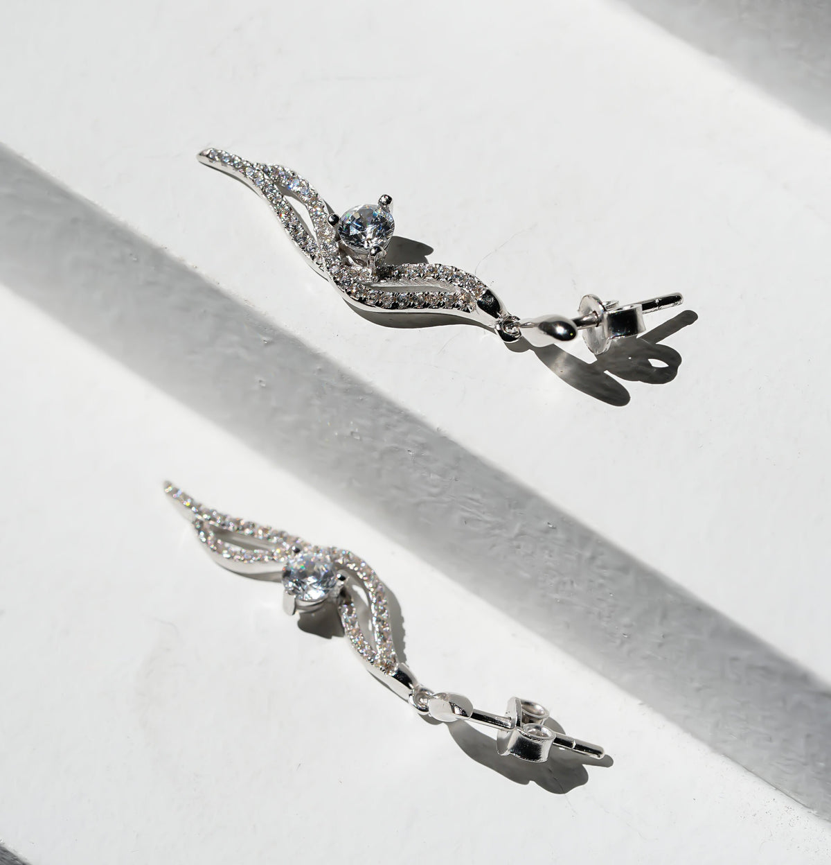 Crystal Flame Drop Earrings