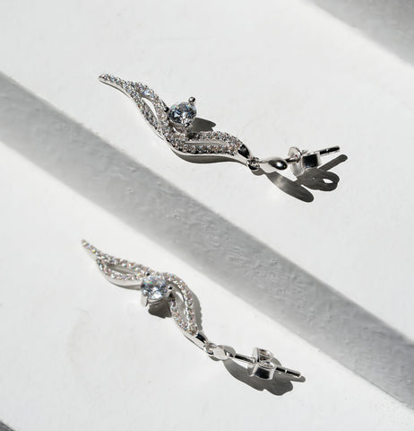 Crystal Flame Drop Earrings