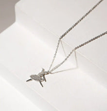 Silver Ballerina Pendant Necklace