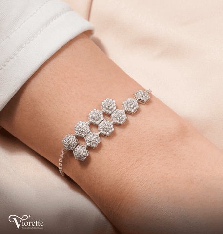 Hexagon Silver Bracelet