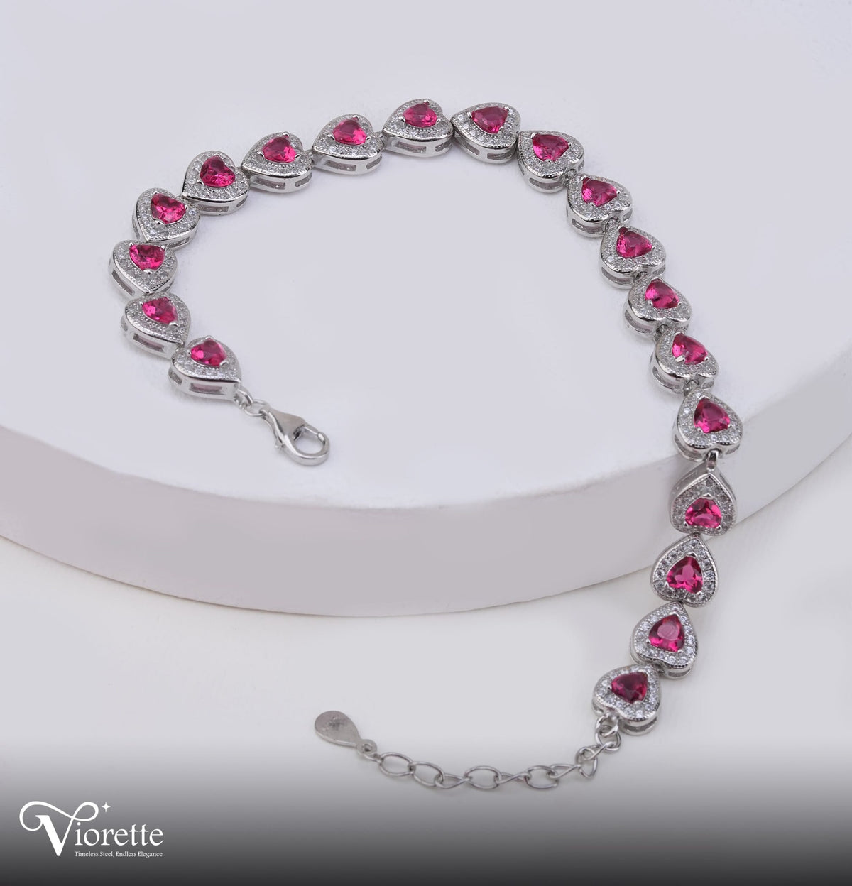 Crimson Hearts Bracelet