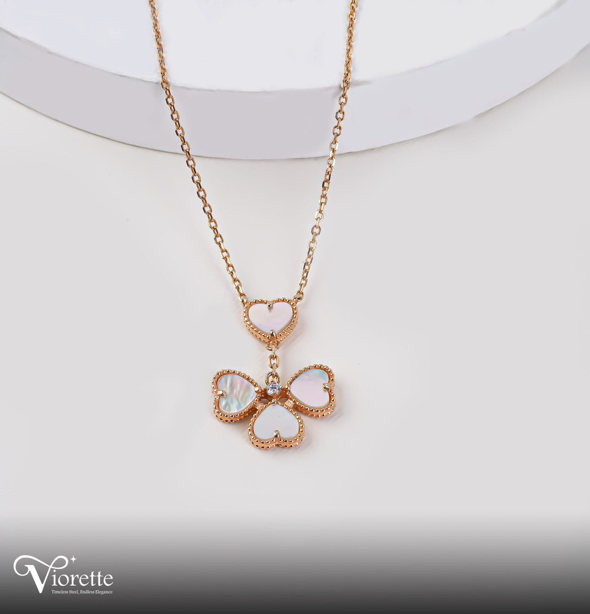 Heart-Winged Butterfly Necklace