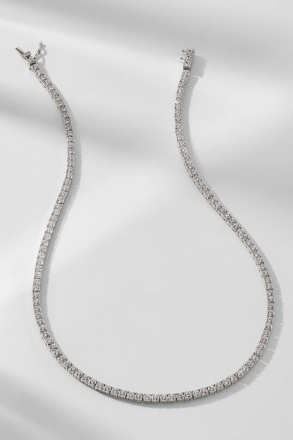 3mm Silver Tennis Necklace