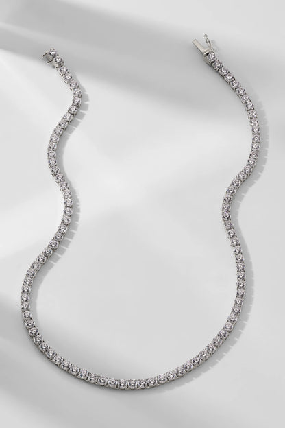 4mm Silver Tennis Necklace
