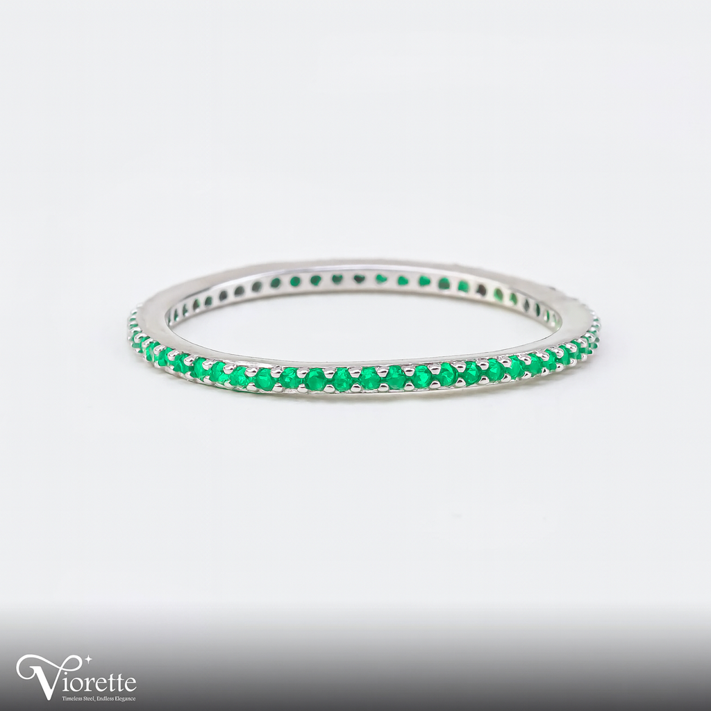 Green Eternity Spark Ring