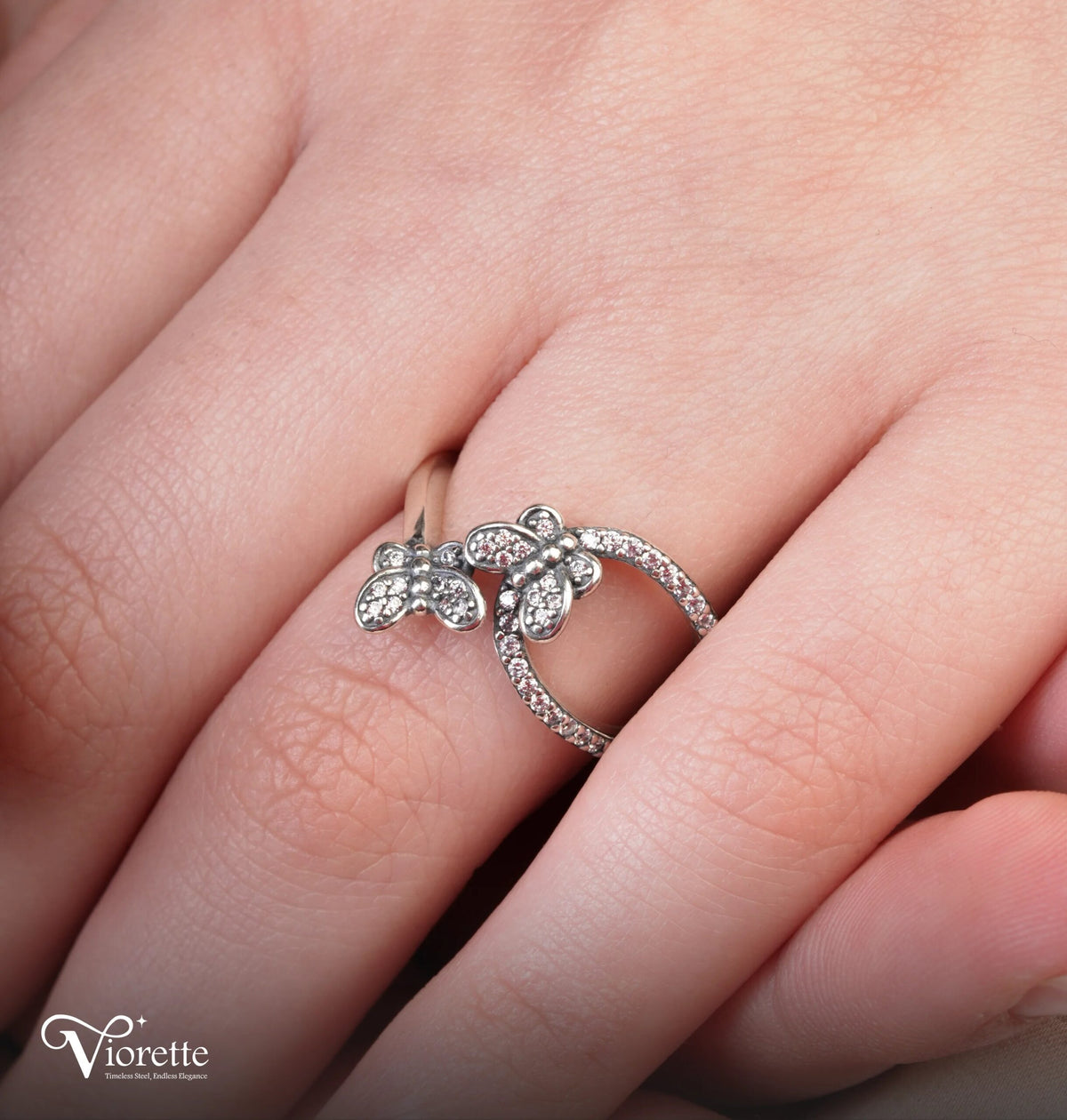 Couple of butterflies Silver Ring