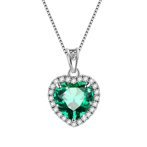 Pandora Silver Necklace With Crystal Heart