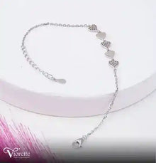 Viorette Heartbeats bracelet in 925 sterling silver with a heartbeat-line motif