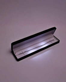 Viorette branded jewelry gift box, shown empty, for packaging and gifting