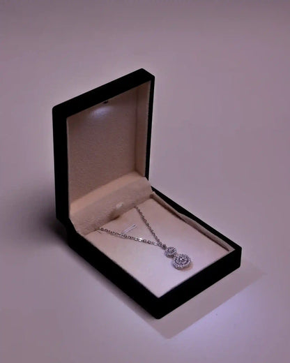 Viorette branded jewelry gift box, shown empty, for packaging and gifting