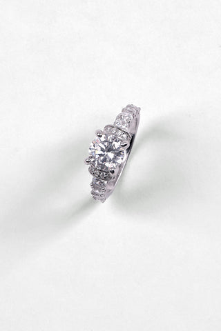Radiance Solitaire Silver Ring