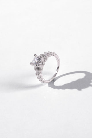Radiance Solitaire Silver Ring