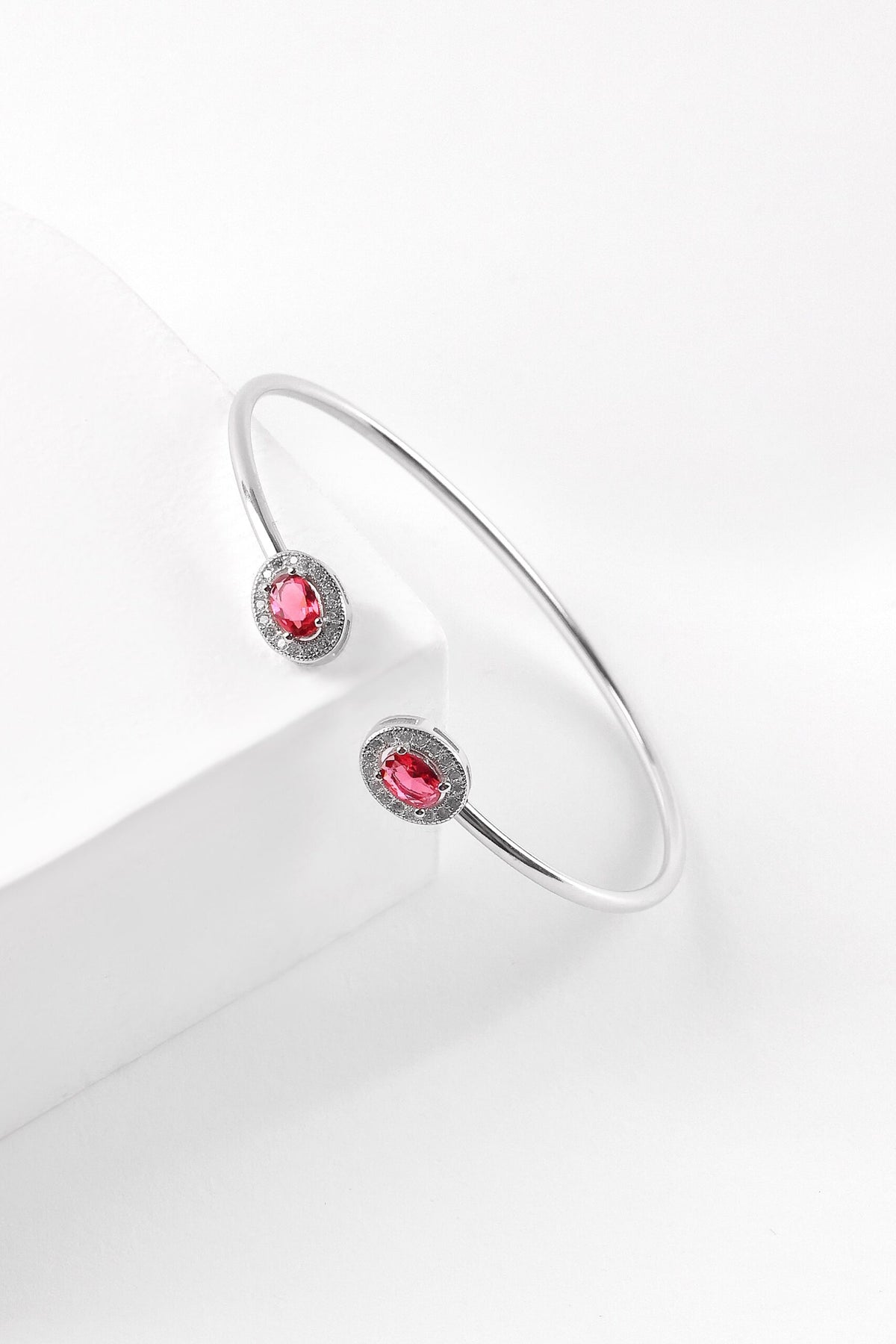 Ruby Glow Open Bangle
