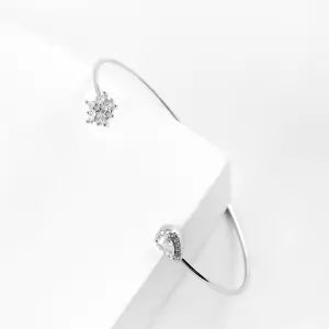 Star & Teardrop Open Bangle