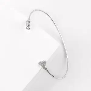 Fan & Crystal Open Bangle