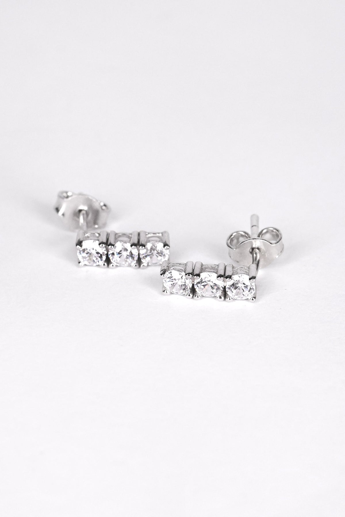 Triple Spark Stud Earrings
