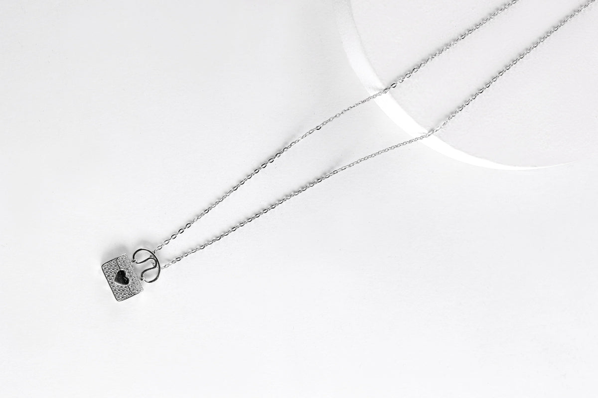 Sparkling Purse Pendant Necklace