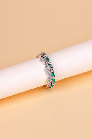 Emerald Twist Ring