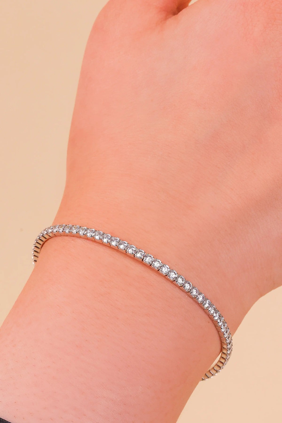 3mm Tennis Silver Bracelet