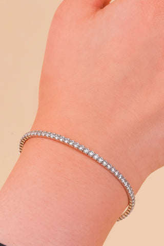 3mm Tennis Silver Bracelet