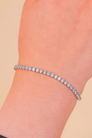 3mm Tennis Silver Bracelet