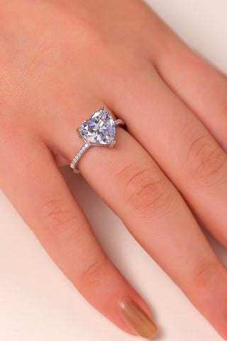 Radiant Heart Solitaire Ring