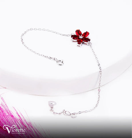 Ruby Petal Blossom Bracelet